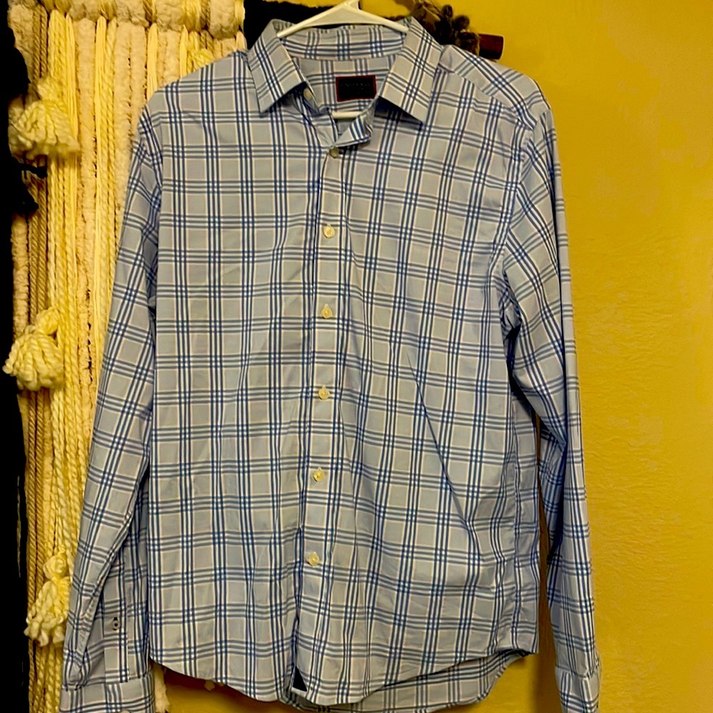 Untuckit Medium Slim Flit Long Sleeve Weitz Button Down Dress Shirt